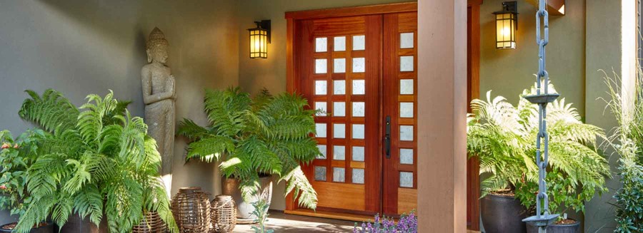 Asian Craftsman Entry Doors