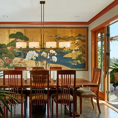 Asian modern dining room