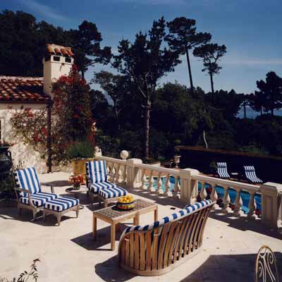 Mediterranean Villa - Patio Deck overlooking Monterey Bay