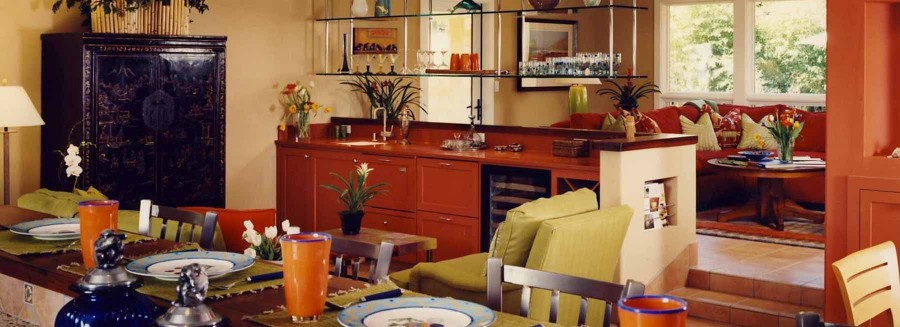 Spanish Bungalow - View from kitchen to living room